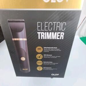 OLOV Electric Body Hair Trimmer New YP-7032 Waterproof. Wet Or Dry Box is open